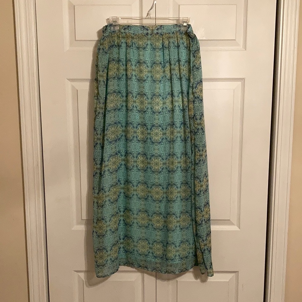 Cato - Blue Patterned Skirt